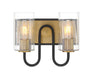 Minka-Lavery - 3762-876 - Two Light Vanity - Orla - Legacy Brass & Dark Matte Blac