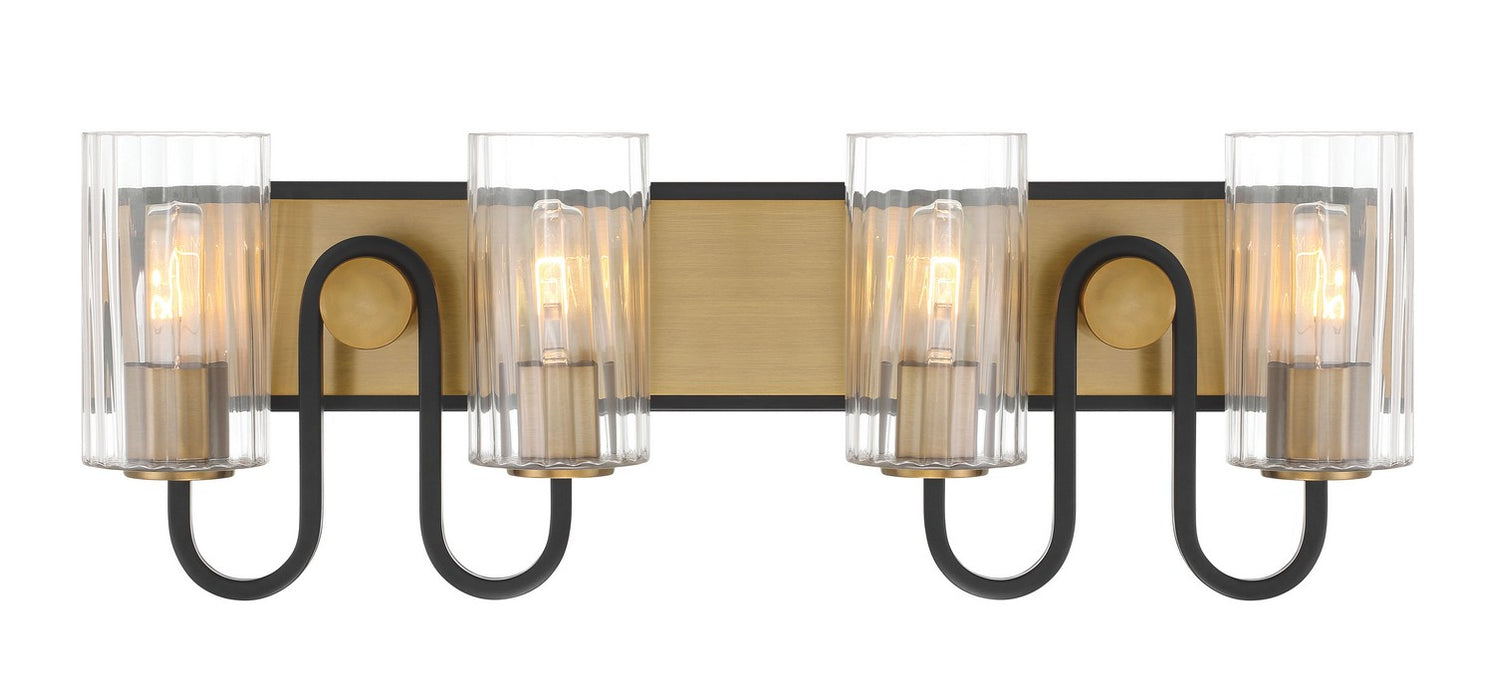 Minka-Lavery - 3764-876 - Four Light Vanity - Orla - Legacy Brass & Dark Matte Blac