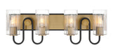 Minka-Lavery - 3764-876 - Four Light Vanity - Orla - Legacy Brass & Dark Matte Blac