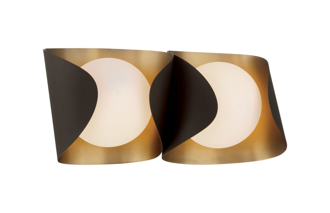 Minka-Lavery - 3772-855 - Two Light Vanity - Flare - Legacy Brass & Dark Bronze