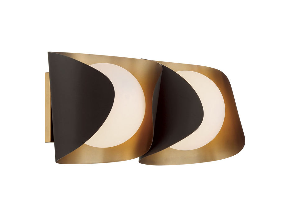 Minka-Lavery - 3772-855 - Two Light Vanity - Flare - Legacy Brass & Dark Bronze