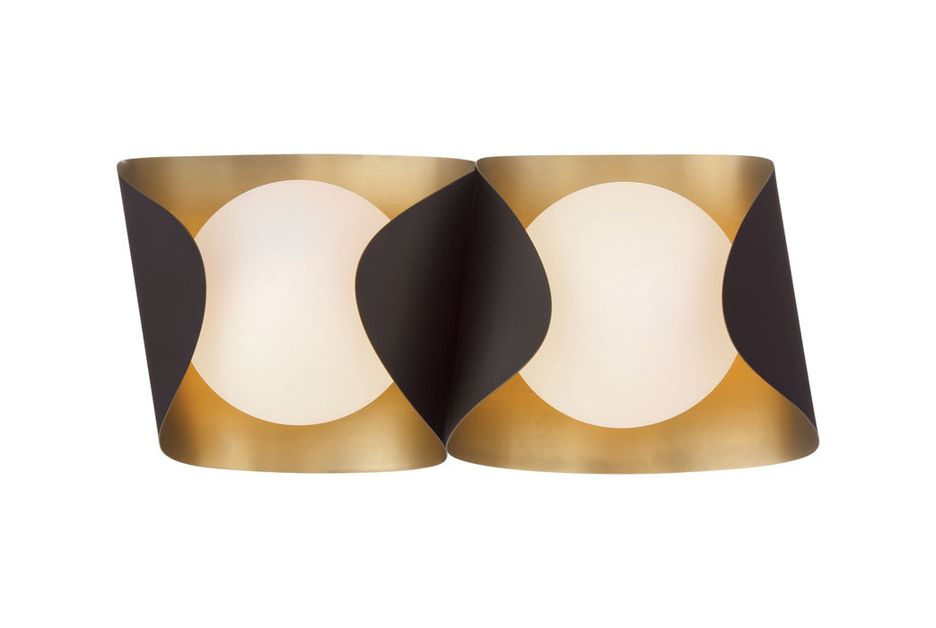 Minka-Lavery - 3772-855 - Two Light Vanity - Flare - Legacy Brass & Dark Bronze