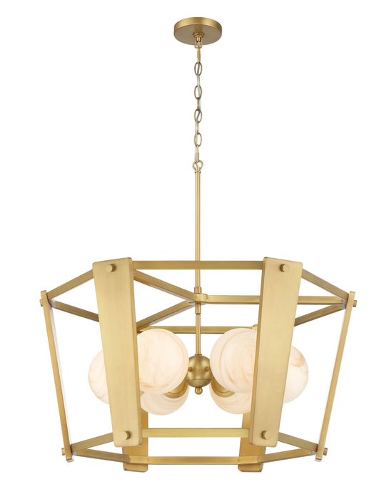 Minka-Lavery - 3786-732 - Six Light Pendant - Shimmer - Legacy Brass