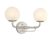 Minka-Lavery - 3792-84 - Two Light Vanity - Whitehall - Brushed Nickel