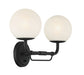 Minka-Lavery - 3792-899 - Two Light Vanity - Whitehall - Dark Matte Black
