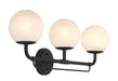 Minka-Lavery - 3793-899 - Three Light Vanity - Whitehall - Dark Matte Black