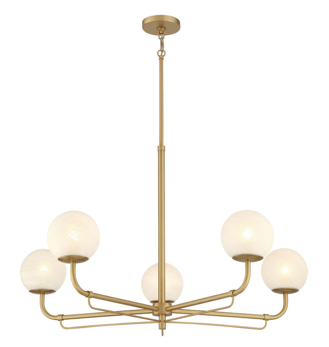Minka-Lavery - 3795-732 - Five Light Chandelier - Whitehall - Legacy Brass