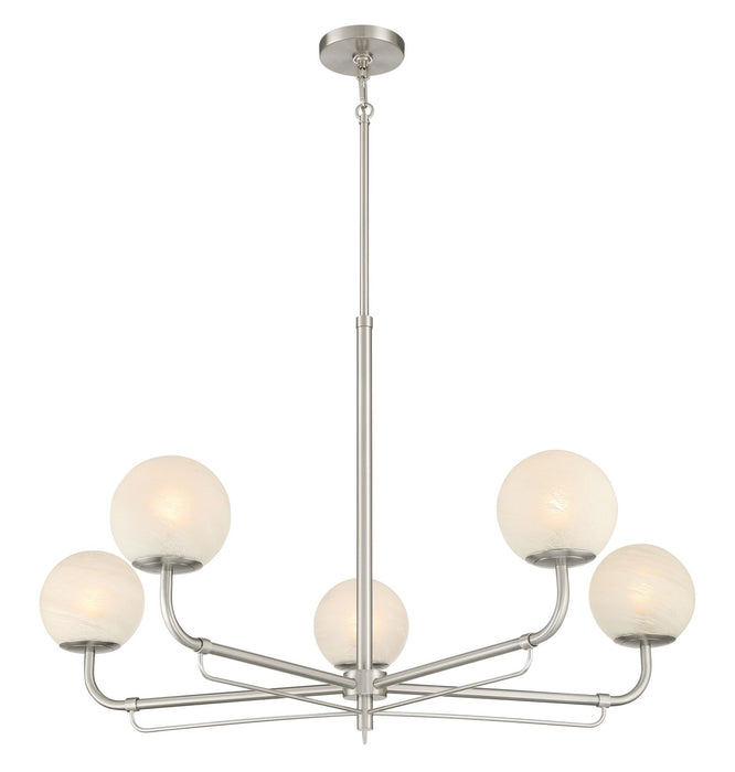 Minka-Lavery - 3795-84 - Five Light Chandelier - Whitehall - Brushed Nickel