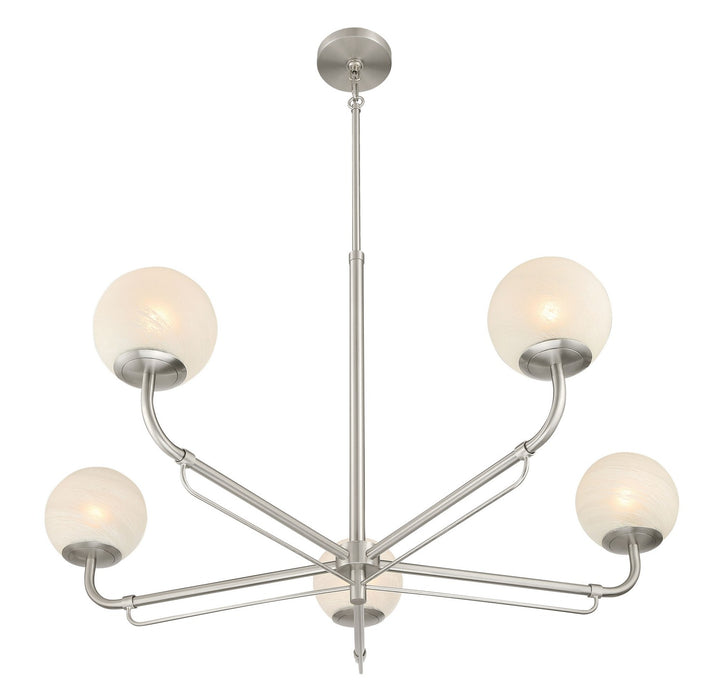 Minka-Lavery - 3795-84 - Five Light Chandelier - Whitehall - Brushed Nickel