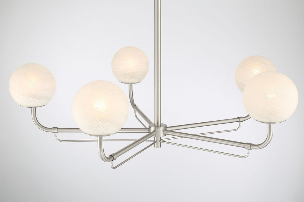 Minka-Lavery - 3795-84 - Five Light Chandelier - Whitehall - Brushed Nickel