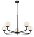 Minka-Lavery - 3795-899 - Five Light Chandelier - Whitehall - Dark Matte Black