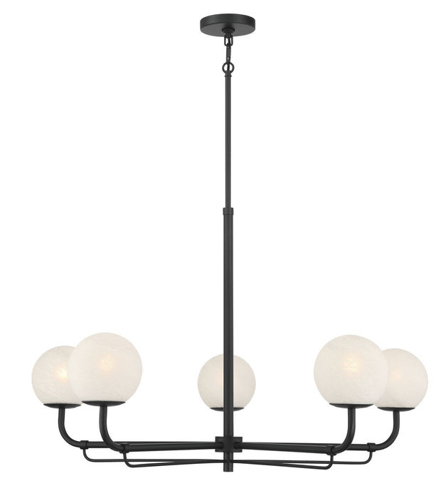 Minka-Lavery - 3795-899 - Five Light Chandelier - Whitehall - Dark Matte Black