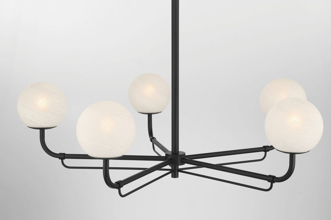 Minka-Lavery - 3795-899 - Five Light Chandelier - Whitehall - Dark Matte Black