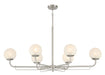 Minka-Lavery - 3796-84 - Six Light Island Pendant - Whitehall - Brushed Nickel