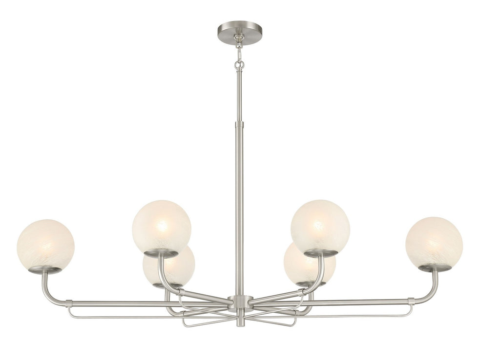Minka-Lavery - 3796-84 - Six Light Island Pendant - Whitehall - Brushed Nickel