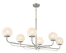 Minka-Lavery - 3796-84 - Six Light Island Pendant - Whitehall - Brushed Nickel