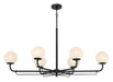 Minka-Lavery - 3796-899 - Six Light Island Pendant - Whitehall - Dark Matte Black