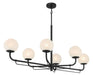 Minka-Lavery - 3796-899 - Six Light Island Pendant - Whitehall - Dark Matte Black