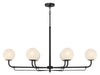Minka-Lavery - 3796-899 - Six Light Island Pendant - Whitehall - Dark Matte Black