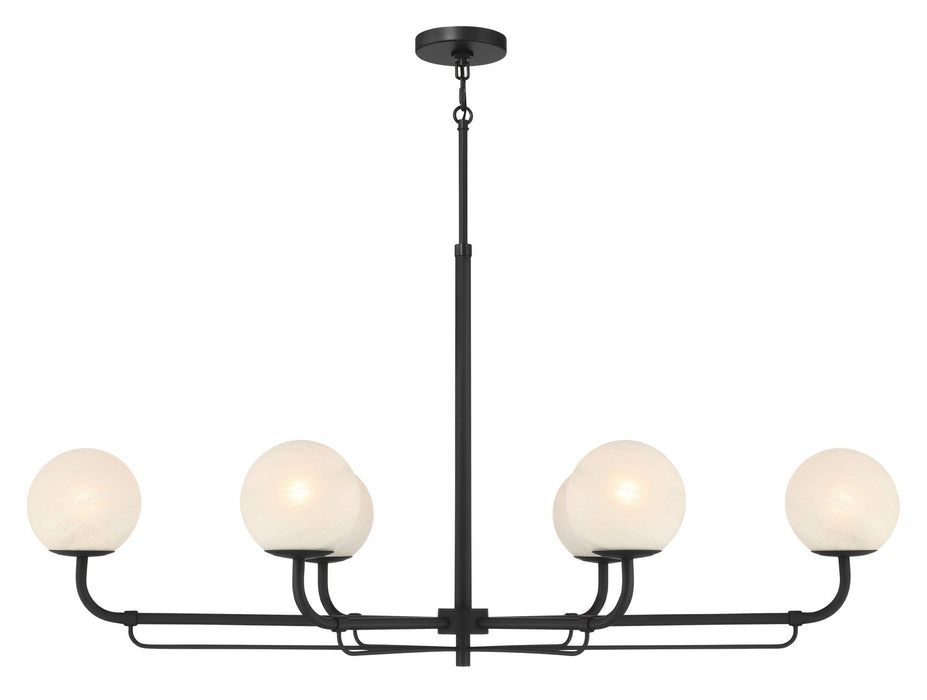 Minka-Lavery - 3796-899 - Six Light Island Pendant - Whitehall - Dark Matte Black