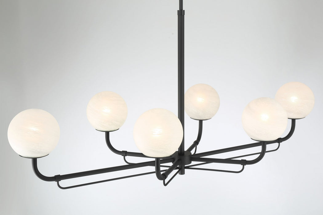 Minka-Lavery - 3796-899 - Six Light Island Pendant - Whitehall - Dark Matte Black