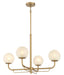 Minka-Lavery - 3797-732 - Four Light Chandelier - Whitehall - Legacy Brass