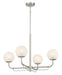 Minka-Lavery - 3797-84 - Four Light Chandelier - Whitehall - Brushed Nickel