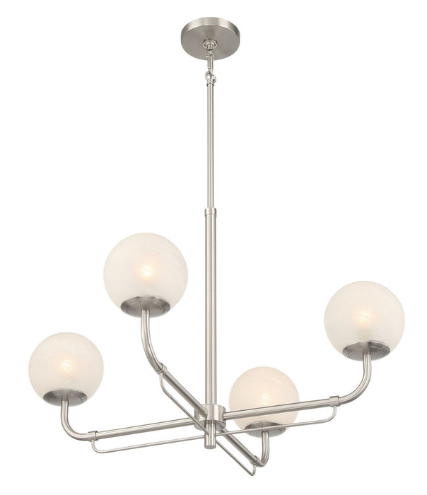 Minka-Lavery - 3797-84 - Four Light Chandelier - Whitehall - Brushed Nickel