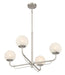 Minka-Lavery - 3797-84 - Four Light Chandelier - Whitehall - Brushed Nickel