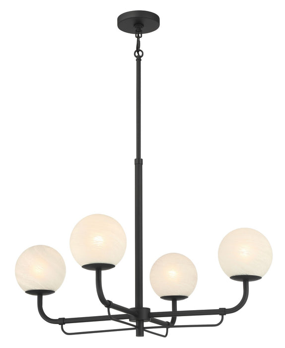 Minka-Lavery - 3797-899 - Four Light Chandelier - Whitehall - Dark Matte Black