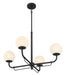 Minka-Lavery - 3797-899 - Four Light Chandelier - Whitehall - Dark Matte Black