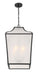 Minka-Lavery - 3804-899 - Four Light Pendant - Velena - Dark Matte Black