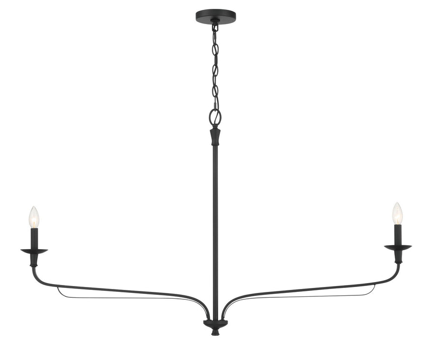 Minka-Lavery - 3825-899 - Two Light Chandelier - Velena - Dark Matte Black
