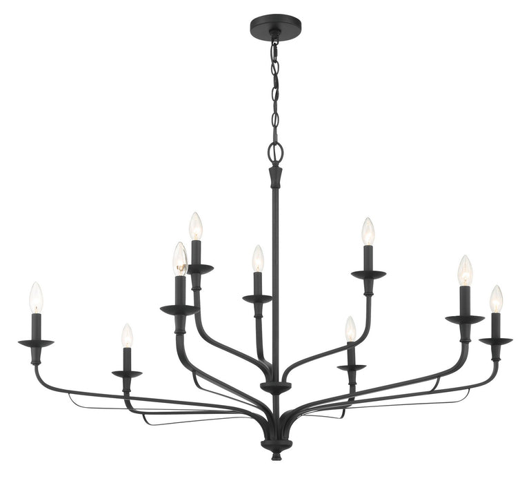 Minka-Lavery - 3829-899 - Nine Light Chandelier - Velena - Dark Matte Black