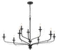 Minka-Lavery - 3829-899 - Nine Light Chandelier - Velena - Dark Matte Black