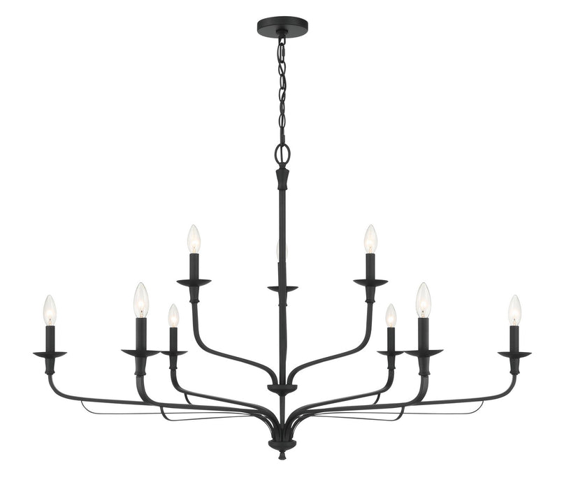 Minka-Lavery - 3829-899 - Nine Light Chandelier - Velena - Dark Matte Black