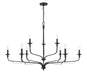 Minka-Lavery - 3829-899 - Nine Light Chandelier - Velena - Dark Matte Black