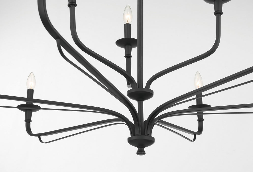 Minka-Lavery - 3829-899 - Nine Light Chandelier - Velena - Dark Matte Black