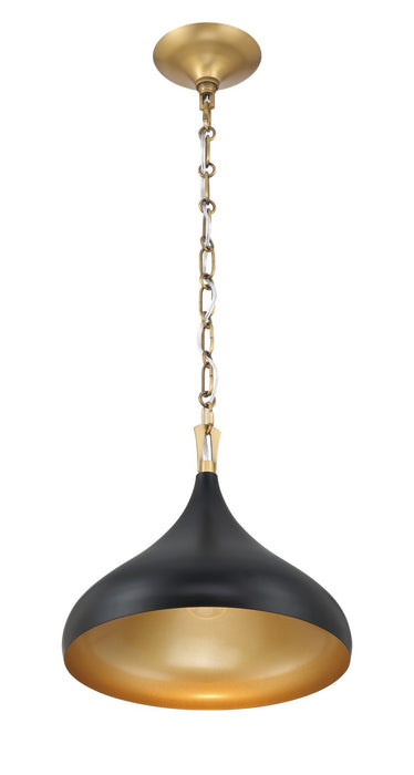 Minka-Lavery - 3931-876 - One Light Pendant - Cedar Lane - Legacy Brass & Matte Coal
