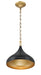Minka-Lavery - 3931-876 - One Light Pendant - Cedar Lane - Legacy Brass & Matte Coal