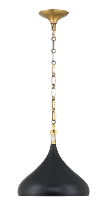 Minka-Lavery - 3931-876 - One Light Pendant - Cedar Lane - Legacy Brass & Matte Coal