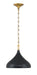Minka-Lavery - 3931-876 - One Light Pendant - Cedar Lane - Legacy Brass & Matte Coal
