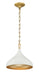 Minka-Lavery - 3931-879 - One Light Pendant - Cedar Lane - Legacy Brass & Off White Cream