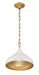 Minka-Lavery - 3931-879 - One Light Pendant - Cedar Lane - Legacy Brass & Off White Cream
