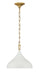 Minka-Lavery - 3931-879 - One Light Pendant - Cedar Lane - Legacy Brass & Off White Cream
