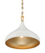 Minka-Lavery - 3931-879 - One Light Pendant - Cedar Lane - Legacy Brass & Off White Cream