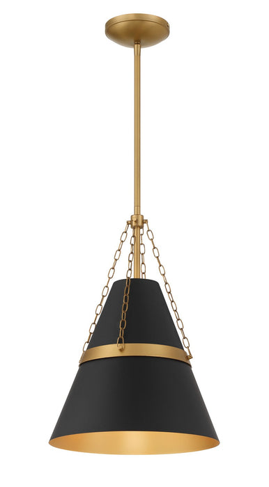 Minka-Lavery - 3933-876 - One Light Pendant - Springfield - Legacy Brass & Dark Matte Blac