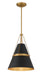 Minka-Lavery - 3933-876 - One Light Pendant - Springfield - Legacy Brass & Dark Matte Blac