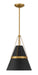 Minka-Lavery - 3933-876 - One Light Pendant - Springfield - Legacy Brass & Dark Matte Blac
