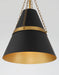 Minka-Lavery - 3933-876 - One Light Pendant - Springfield - Legacy Brass & Dark Matte Blac